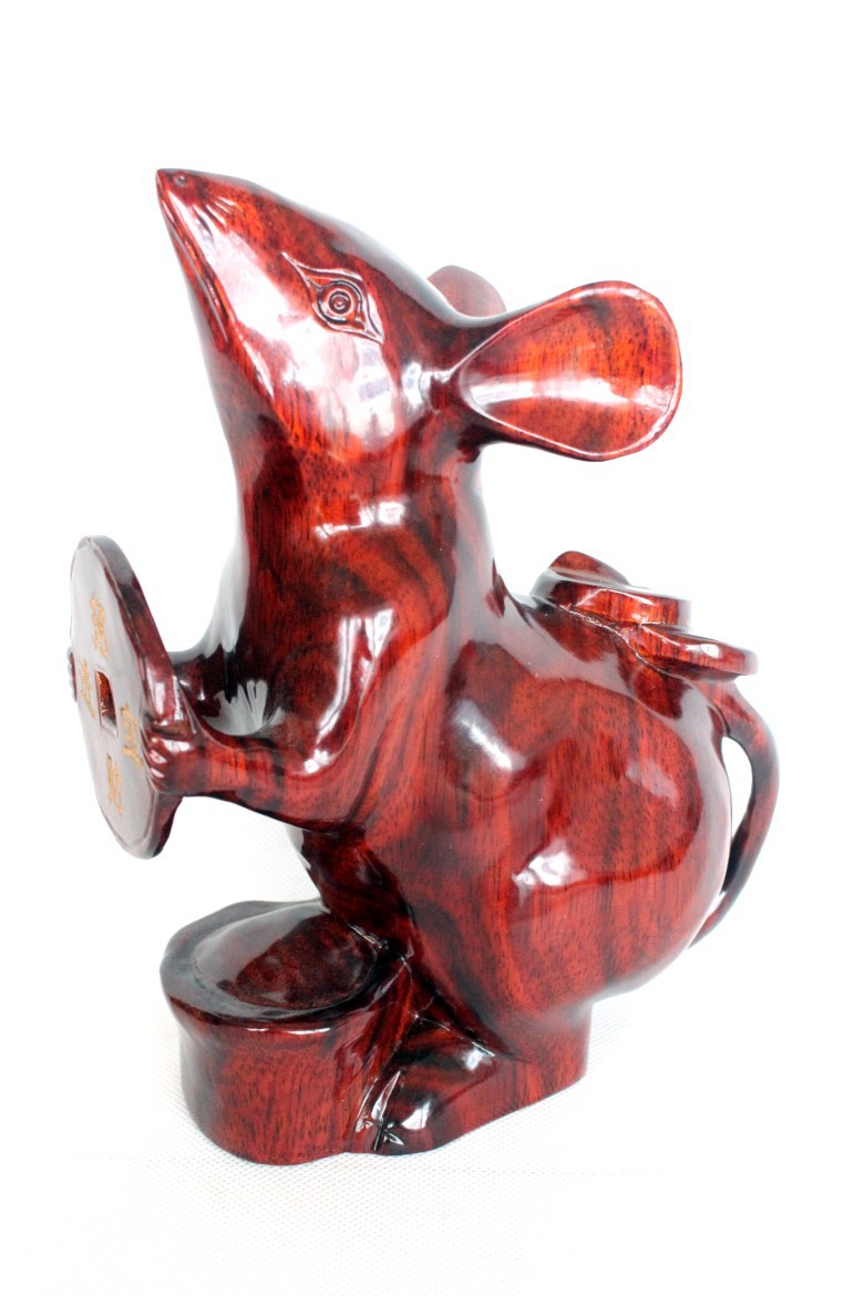 【十二生肖 木雕工藝品老鼠 招財鼠 風水擺件 一本萬利 生日禮品CQ】價格,廠家,圖片,木質、竹質工藝品,如皋市下原鎮振新紅木工藝品廠-